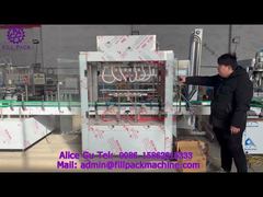 2091 M19 Kazachstan Rechte lijn 6-stations glazen fles roestvrijstalen zwaartekracht-stroom vulmachine