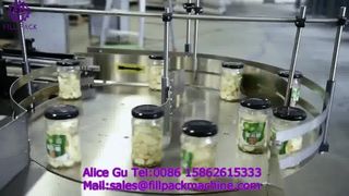 2248 O13 Automatische weeg-, vul- en sluitproductielijn voor Laba-knoflook in glazen potten