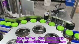 2129 M4 Automatische roterende etiketteermachine voor glazen flessen met drievoudige schroefdop en zelfklevend etiket