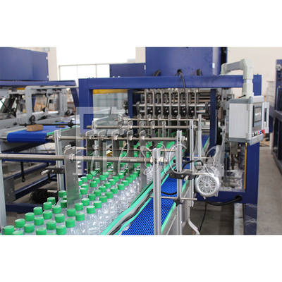 Volledig Automatische Lineair krimpt Omslag voor het plastic Materiaal van de Machinewarpping van de Flessenverpakking met Gedrukte Films