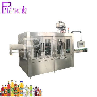 Monoblock was-filling-afdekkende machine cgf32-32-10 Plastic Fles Juice Hot Filling Machine/materiaal