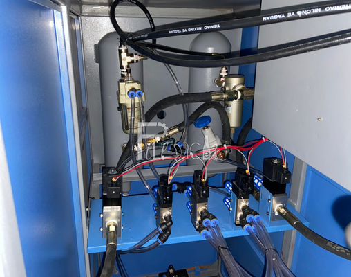 Halfautomatische 1 holte 2 ventilators + 1 verwarmerslag het vormen machine/flessen blazend materiaal voor 5-10L HUISDIERENfles