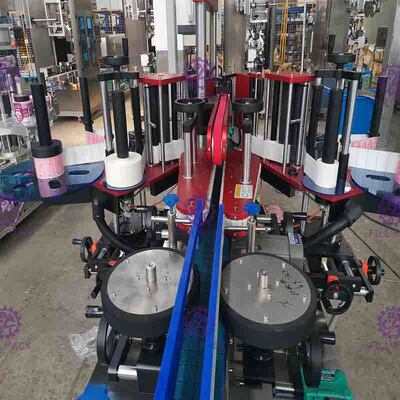 Automatische Vierkante Vlakke Fles Etiketteringsmachine Speciale Gevormde Dubbele Zij Zelfklevende Sticker
