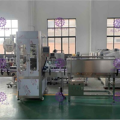 SUS304 het hete Vullen krimpt Koker het Roerende goed van de Etiketteringsmachine met Wielen