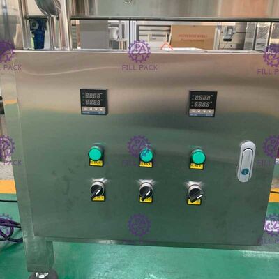 SUS304 het hete Vullen krimpt Koker het Roerende goed van de Etiketteringsmachine met Wielen