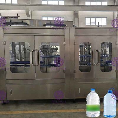 3L / 5L/10L-Mineraalwater Plastic Fles 2 in 1 Spoelende het Vullen het Afdekken Materiaal/Installatie/Machine/Systeem/Lijn