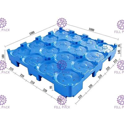 Aangepaste Kleur 5 Laagbodem Gerecycleerde Plastic Pallet voor de Fles van het 5 Gallonwater