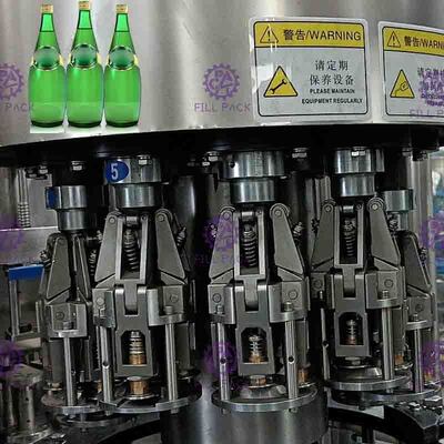 3 in 1 Sprankelende Drank het Vullen het Afdekken Fles van het Machine Monobloc Glas met Aluminium GLB