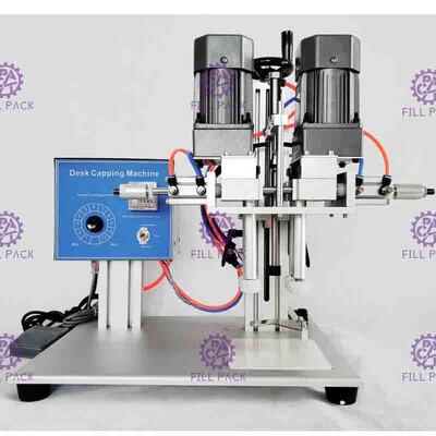 Semi Autodesktop Pneumatische Schroef het Afdekken Machine voor Nevel Plastic Fles