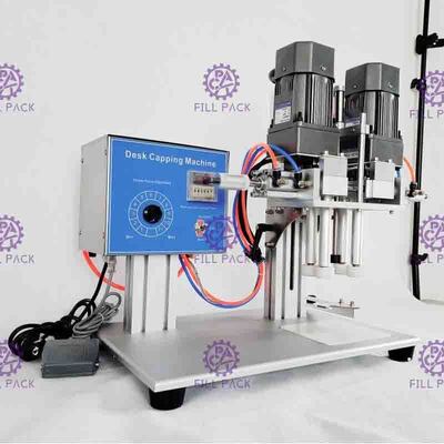 Semi Autodesktop Pneumatische Schroef het Afdekken Machine voor Nevel Plastic Fles