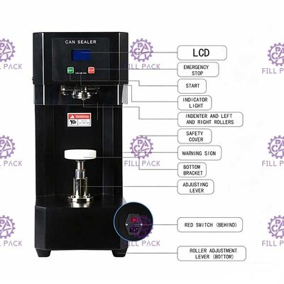 Desktop Semi Automatische kan Digitaal Seamer kan Verzegelend HUISDIER machinaal bewerken kan Verzegelaar
