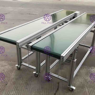 SUS201 de lineaire pvc-Lage Wrijving van de FlessenTransportband met Snelheidsmotor