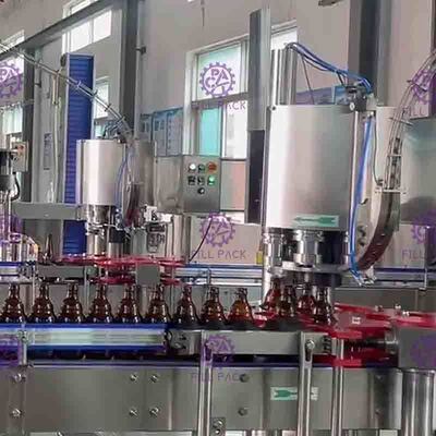 2000BPH sprankelende Drank die en het Afdekken het Bier Vullende Lijn van de Machines Elektrische Fles vullen