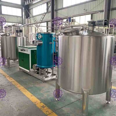 Op smaak gebrachte Drank Juice Mixing Processing Line 7000L/H met UHT-Plaatsterilisator