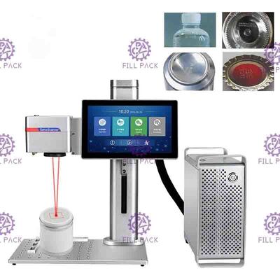 20W desktoplaserdrukmachine voor datum- en batchcodemarkering op dozen en wijnflessen