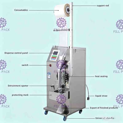 1000BPH kleine Vloeibare Sachet het Vullen Verzegelende Machine voor Drinkwater of Sap