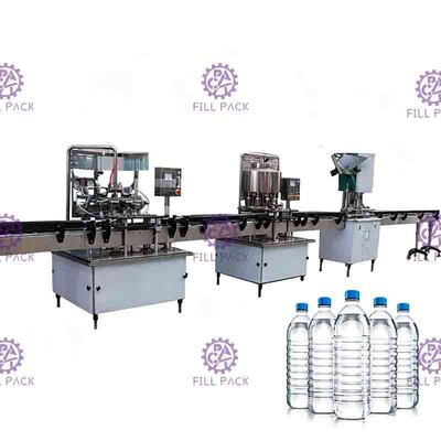 2000BPH automatische Zuivere het Water Bottelmachine van 2L, de Vullercapsuleermachine van Flessenrinser