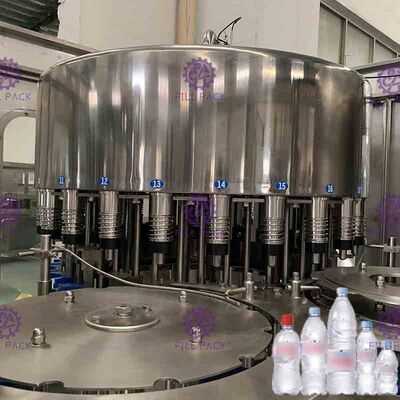 3 in 1 Monoblock-Mineraalwater het Vullende het Afdekken Machine10000bph Plastic Fles Spoelen