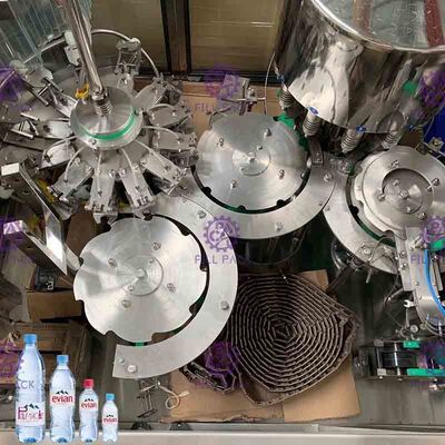 Automatische 3 in 1 Gebotteld Water het Vullen Machineplc Touch screen 12 Hoofden