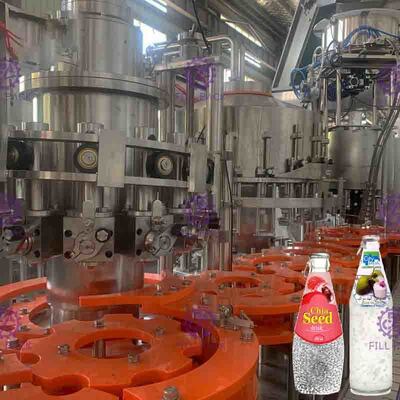 Automatische 3 in 1 Pulpkorrel Oranje Juice Beverage Filling Equipment met Trekkracht Ring Cap