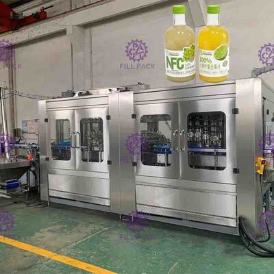 Van het Metaalkappen van Full Auto 8000BPH het Fruit Juice Filler Touch Screen Control