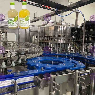 Van het Metaalkappen van Full Auto 8000BPH het Fruit Juice Filler Touch Screen Control