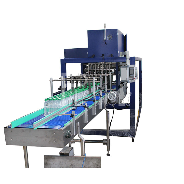 Volledig Automatische Lineair krimpt Omslag voor het Plastic Materiaal van de Flessenverpakking met Gedrukte Films