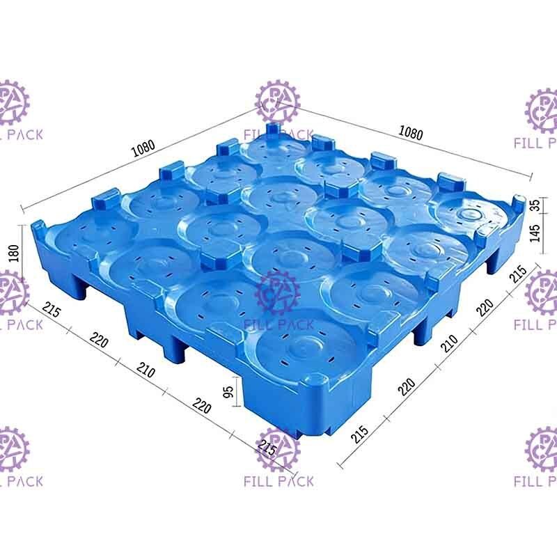 Aangepaste Kleur 5 Laagbodem Gerecycleerde Plastic Pallet voor de Fles van het 5 Gallonwater