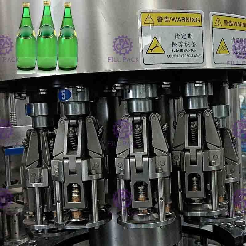 3 in 1 Sprankelende Drank het Vullen het Afdekken Fles van het Machine Monobloc Glas met Aluminium GLB