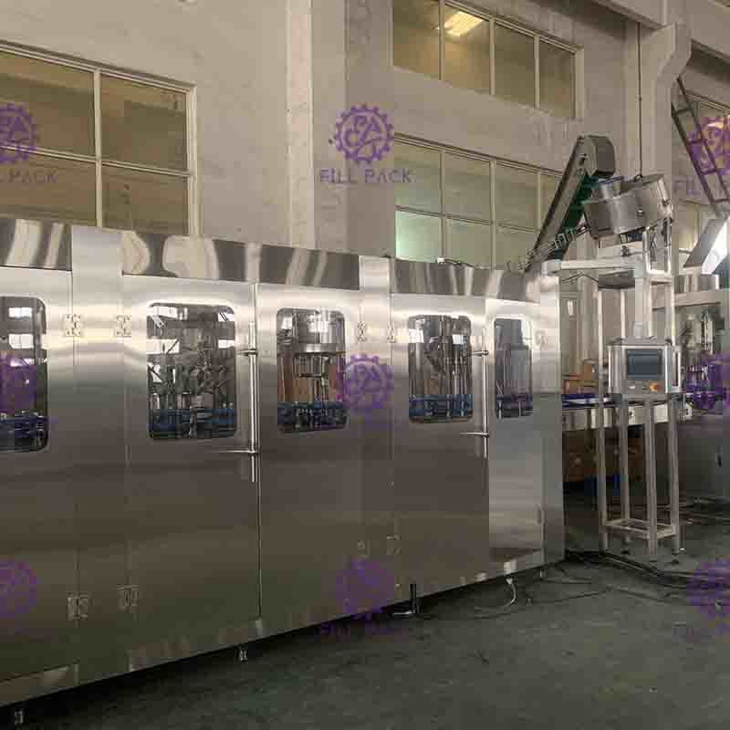 32 - 32 - 10 Flessenvulmachine met schroefvoedingstype voor aluminium deksels