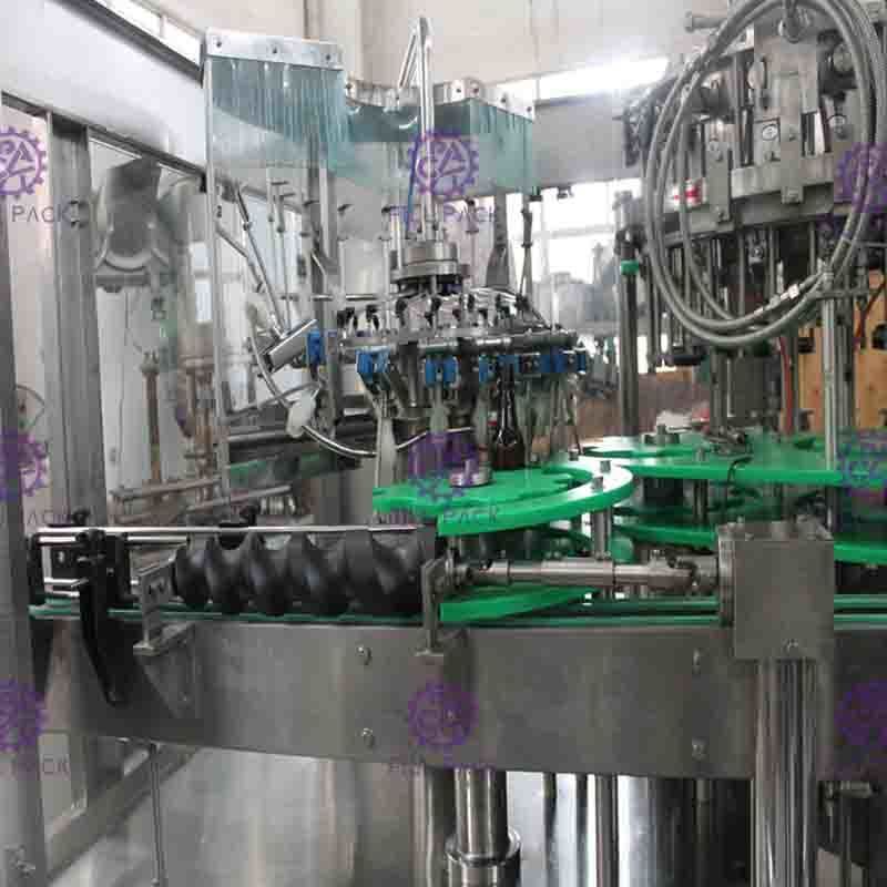 3 in 1 het Bierwas van de Glasfles het Vullen Verzegelende Machine, de Vullende Lijn van het Flessenbier