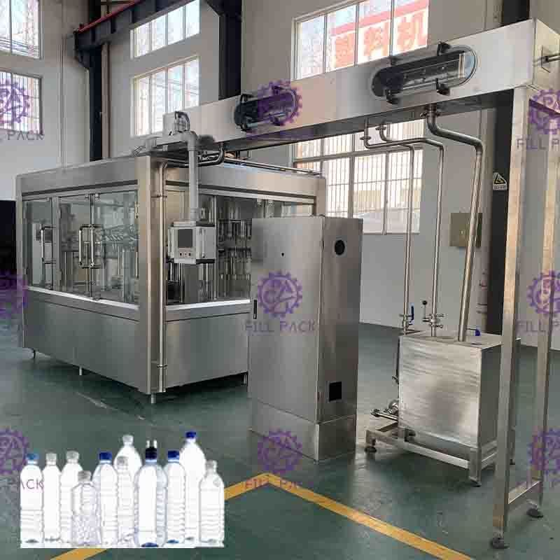 3-in-1 Drinkwater het Vullen Machine met PLC Controle Monoblock 24 Hoofden
